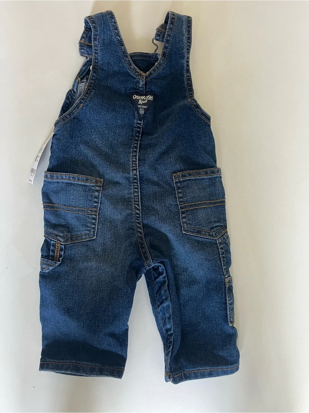 OshKosh B'gosh Kids NWT Denim Overalls, 6 Months